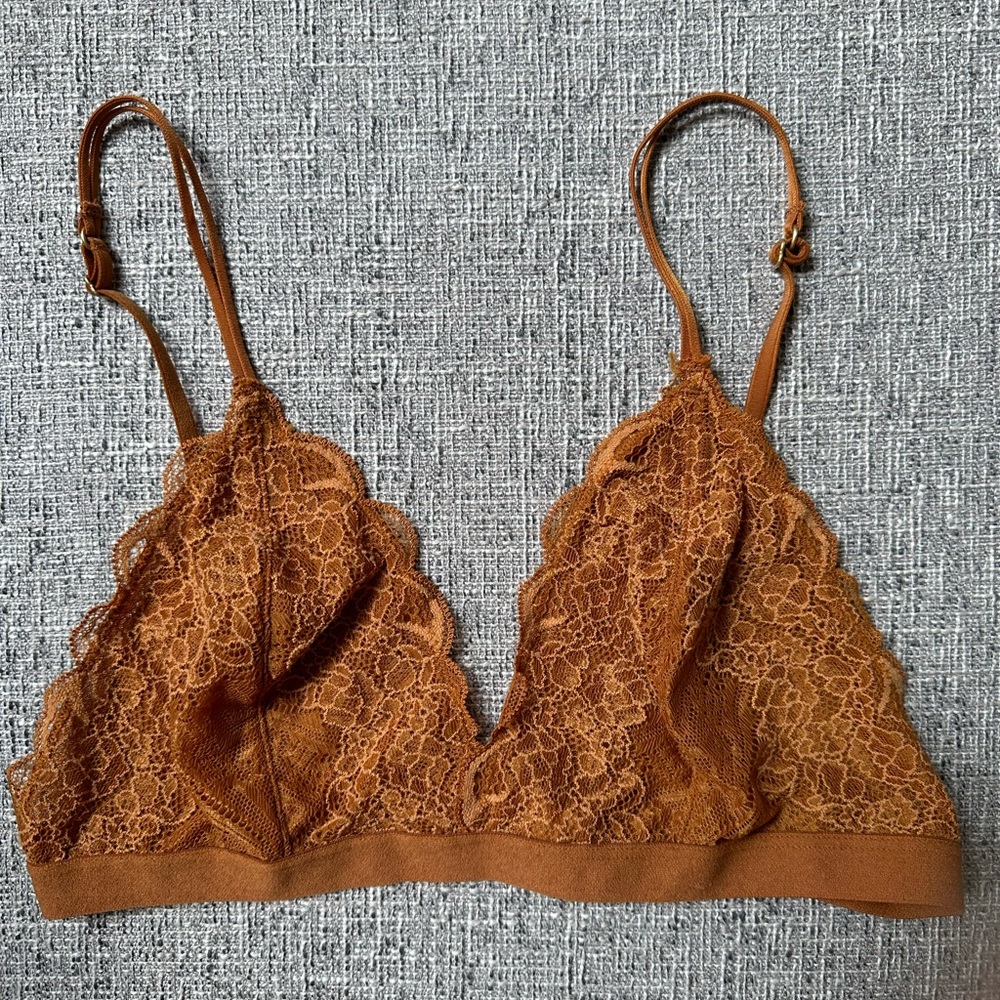 Madewell lace bralette - golden brown